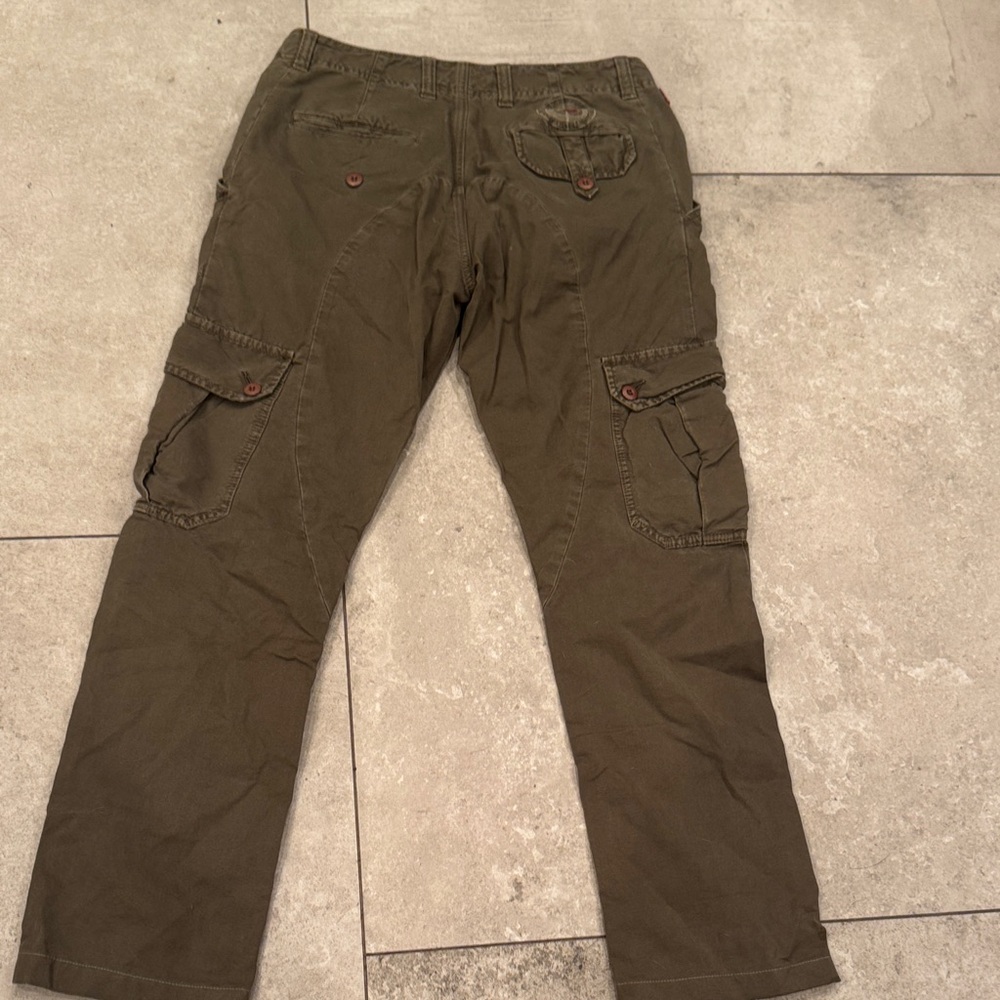 Napapijri Men's Cargo Pants in Kaki - Picture 4 of 6